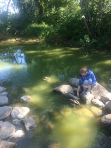 pamela in river